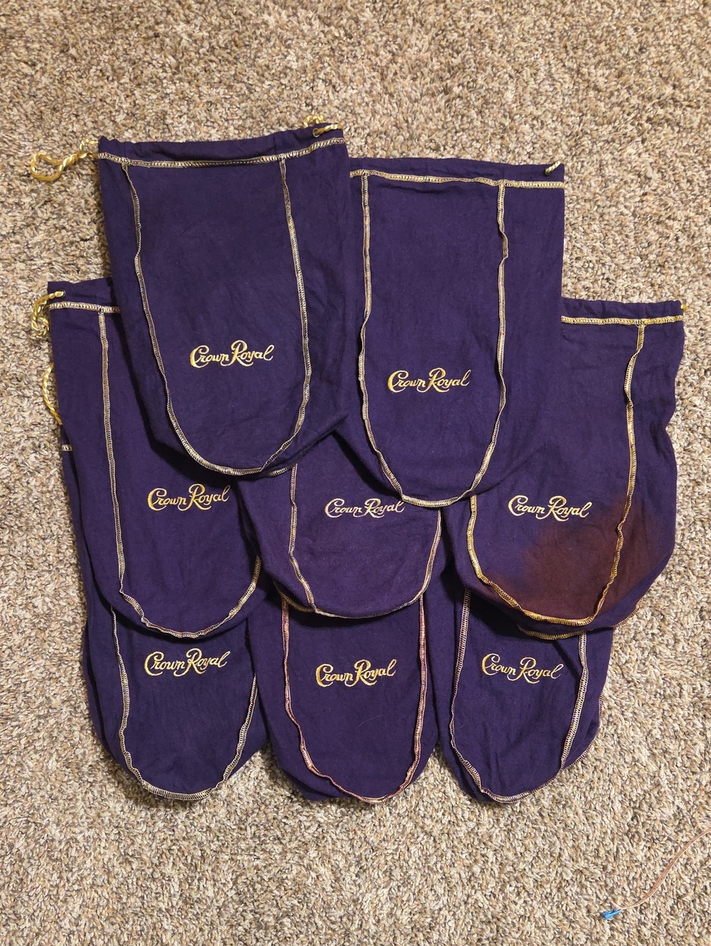 CROWN ROYAL Large Bags - Qty 8